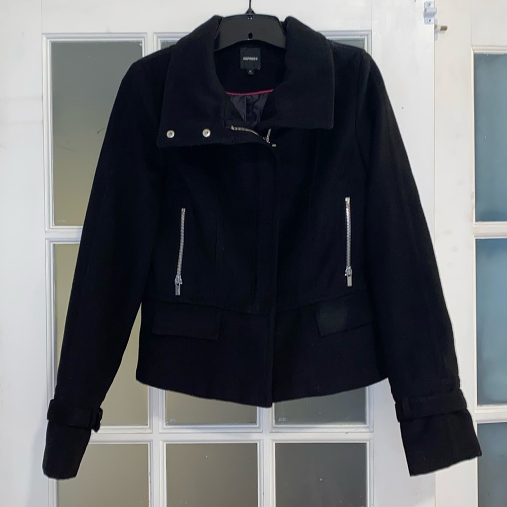 Express Black Short Dressy Coat